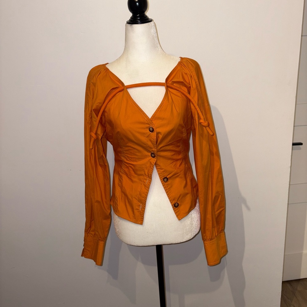 Nanushka Button-Up orange Blouse